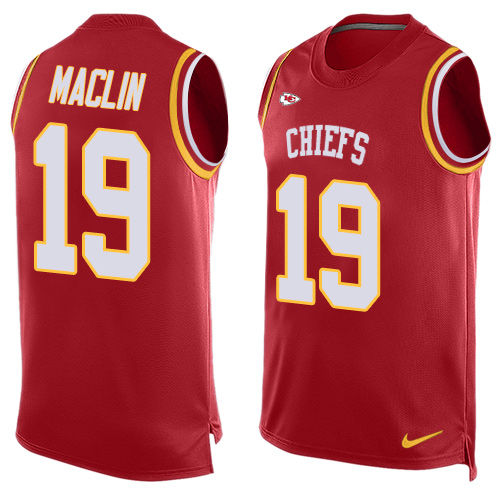 Men's Limited Jeremy Maclin Nike Jersey Red - #19 Player Name & Number Tank Top NFL Kansas City Chiefs